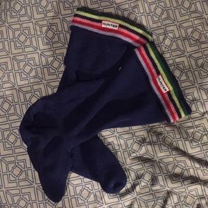 Hunter fleece wellie socks - stripes!
